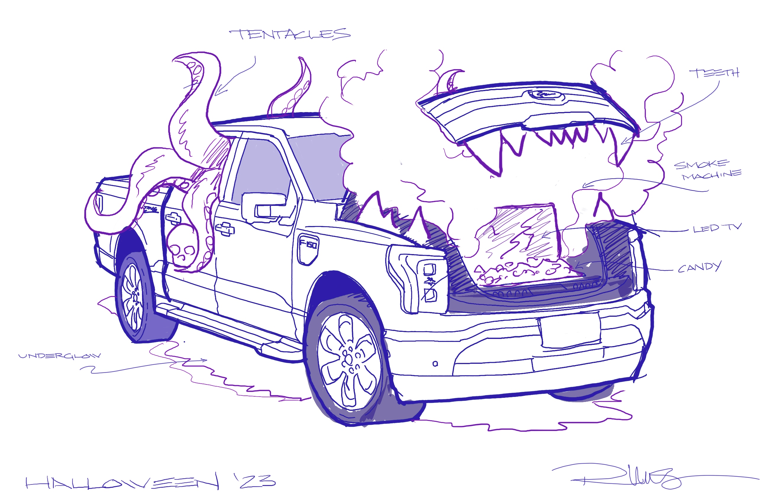 Design sketch for Frunkenstein Concept